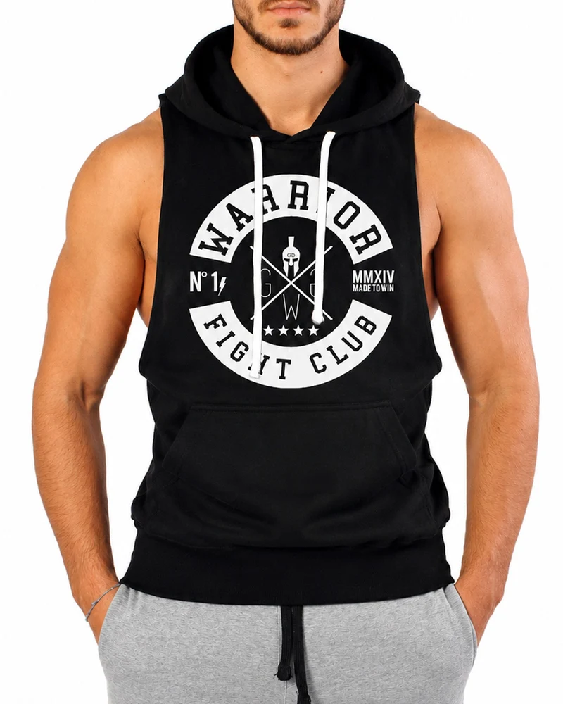 Kapuzen Tank Top 'Fight Club' - Schwarz