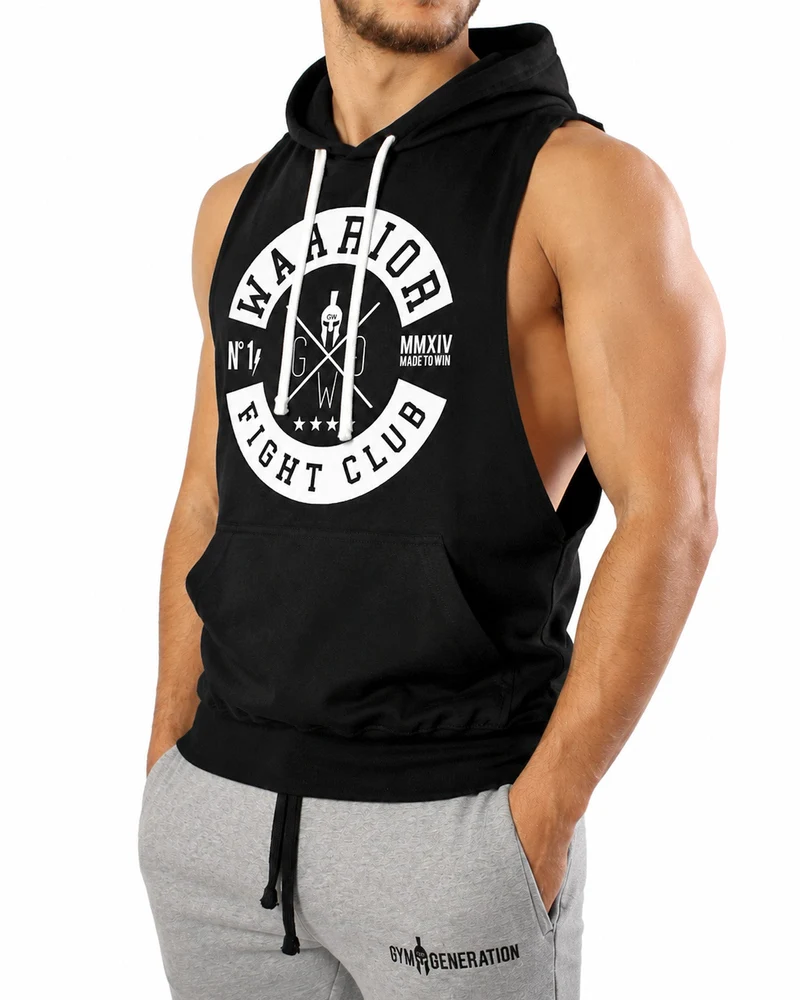 Kapuzen Tank Top 'Fight Club' - Schwarz