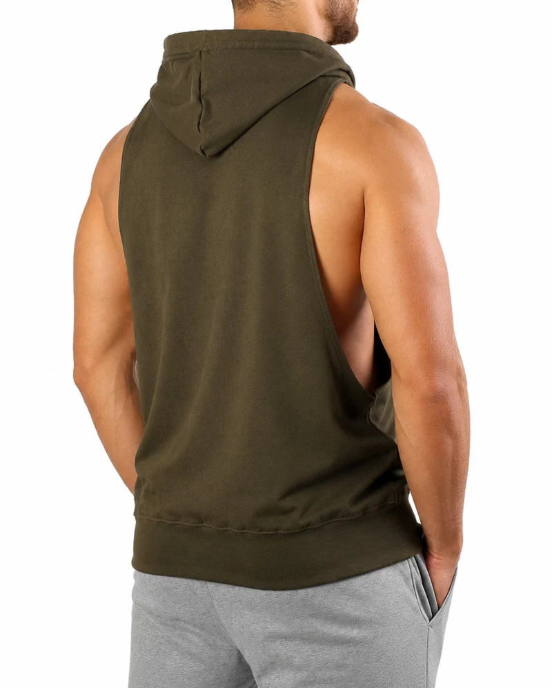 Kapuzen Tank Top 'Fight Club' - Olive