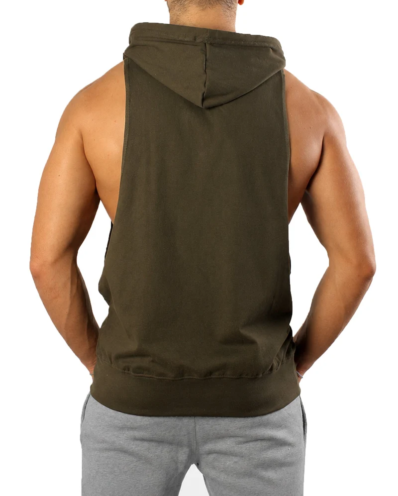 Kapuzen Tank Top 'Fight Club' - Olive