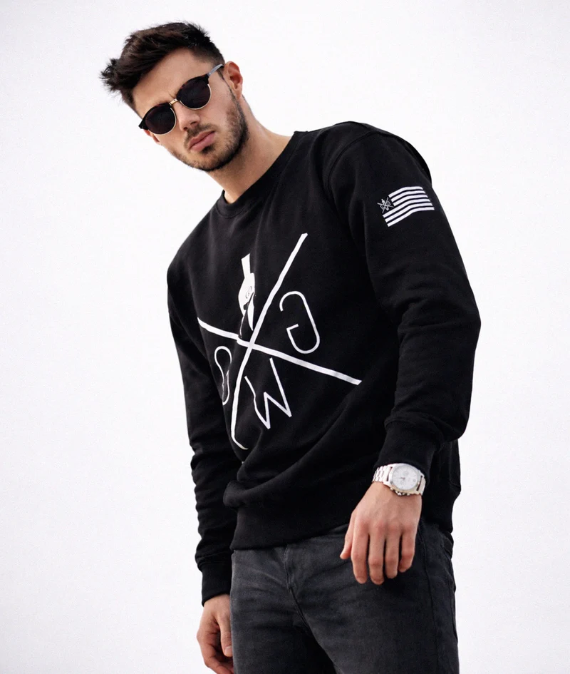 Gym Sweatshirt 'Warrior' - Schwarz