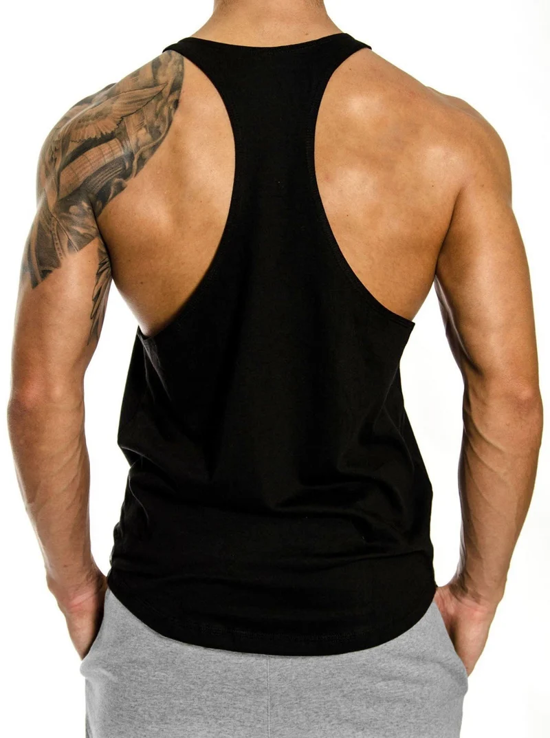 Stringer Tank Top 'Gym Warriors' - Schwarz
