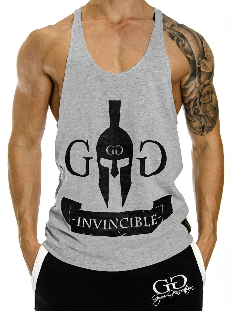 Stringer Tank Top 'Invincible' - Grau