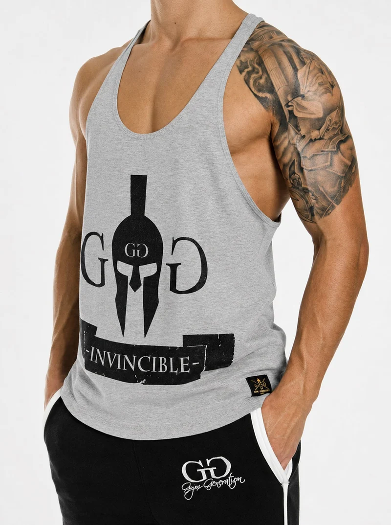 Stringer Tank Top 'Invincible' - Grau