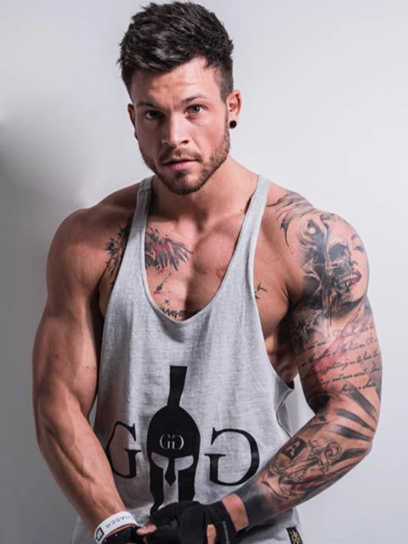 Stringer Tank Top 'Invincible' - Grau