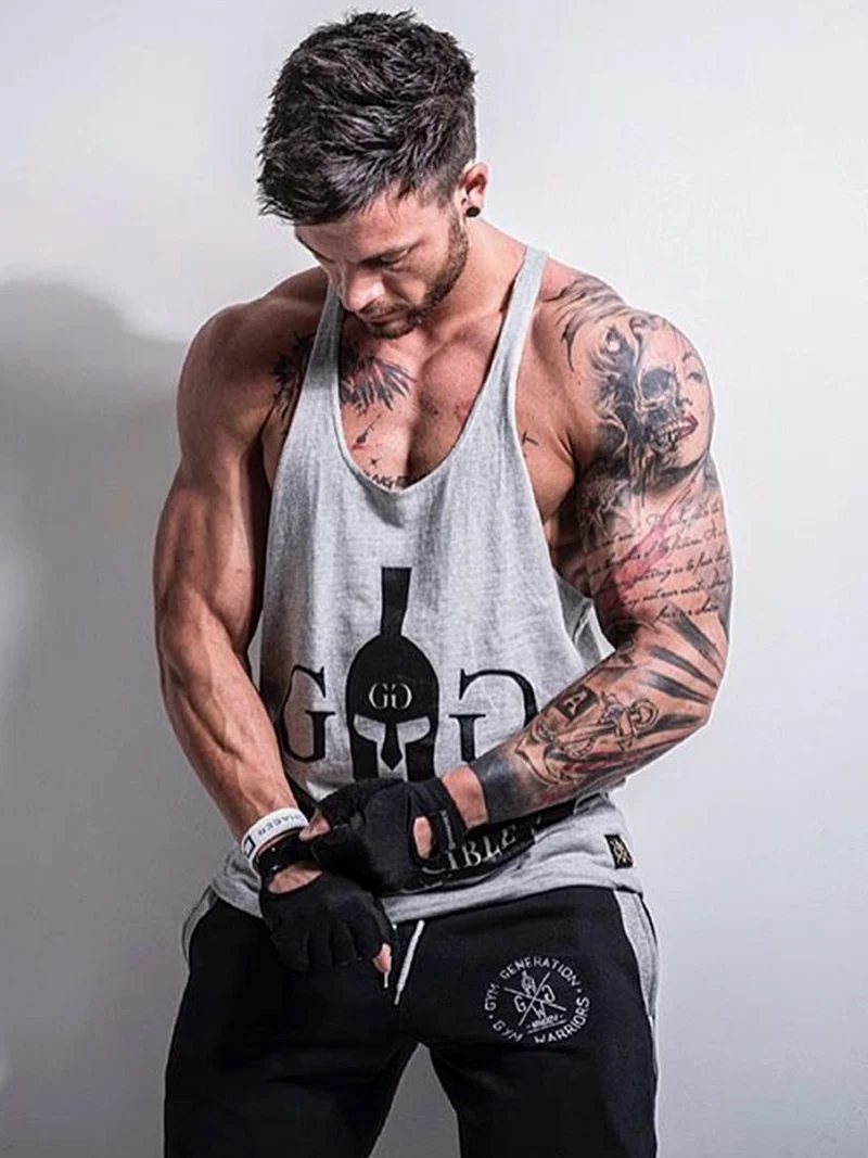 Stringer Tank Top 'Invincible' - Grau