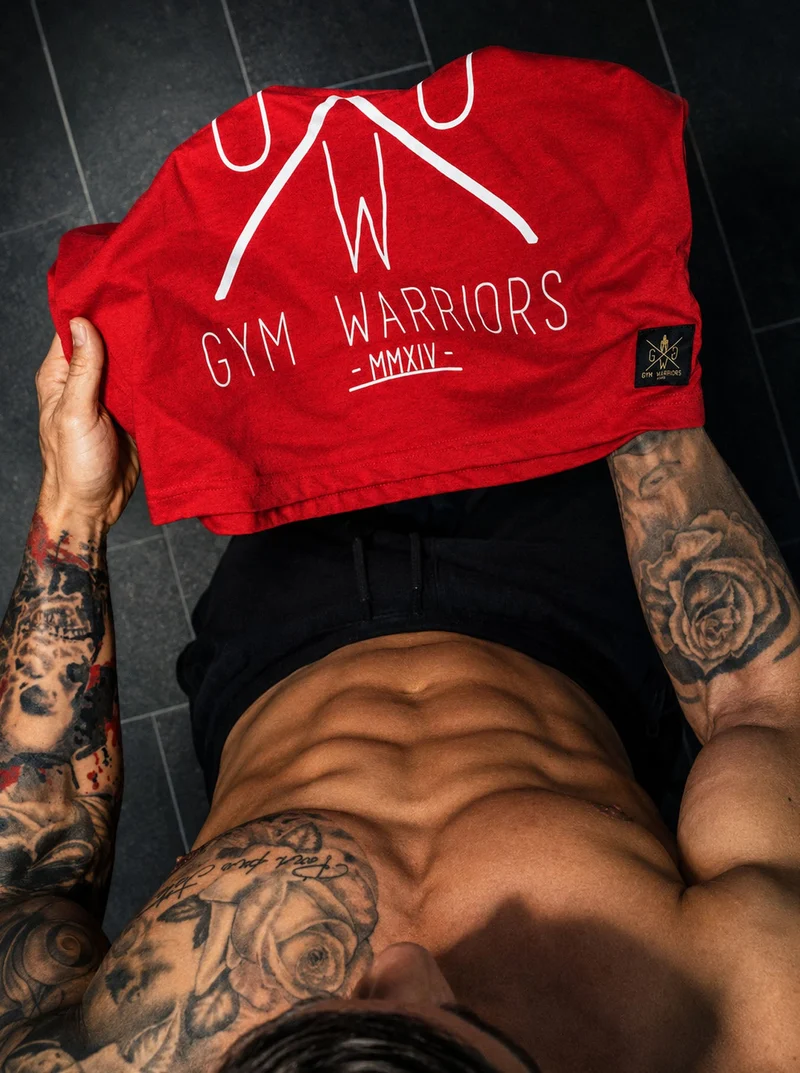 Stringer Tank Top 'Gym Warriors' - Rot