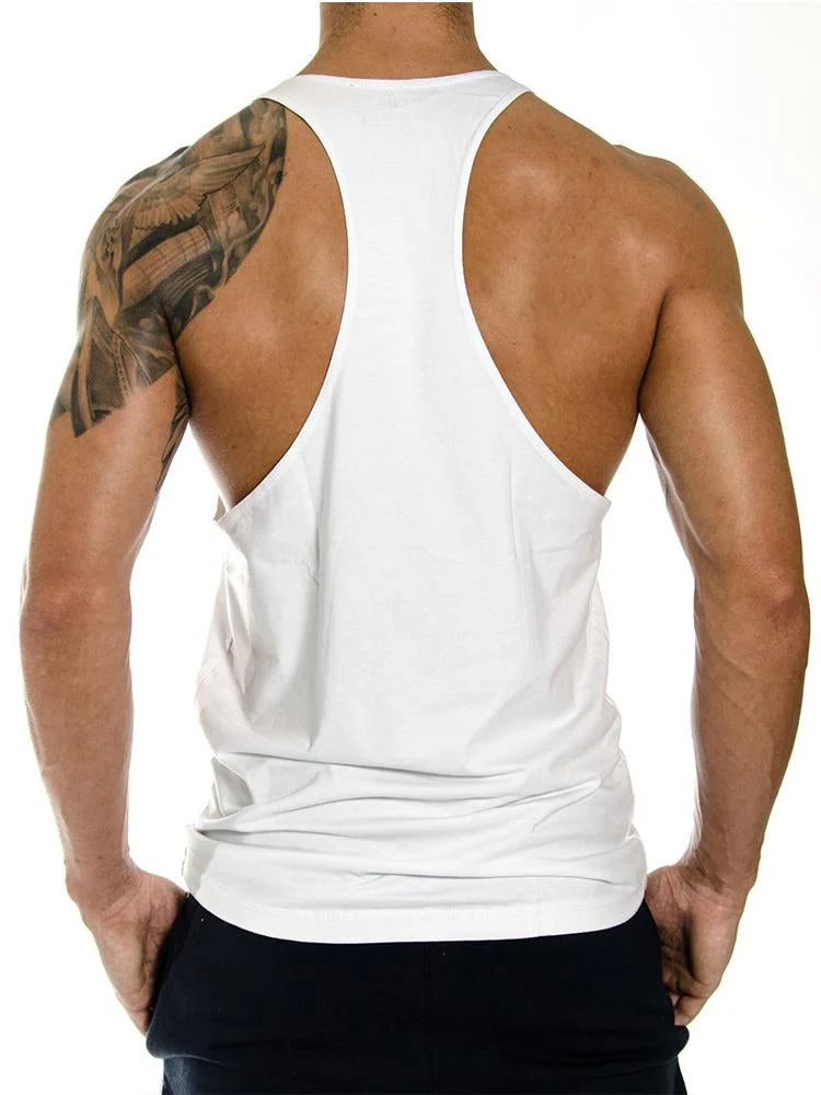 Stringer Tank Top 'Gym Warriors' - Weiß