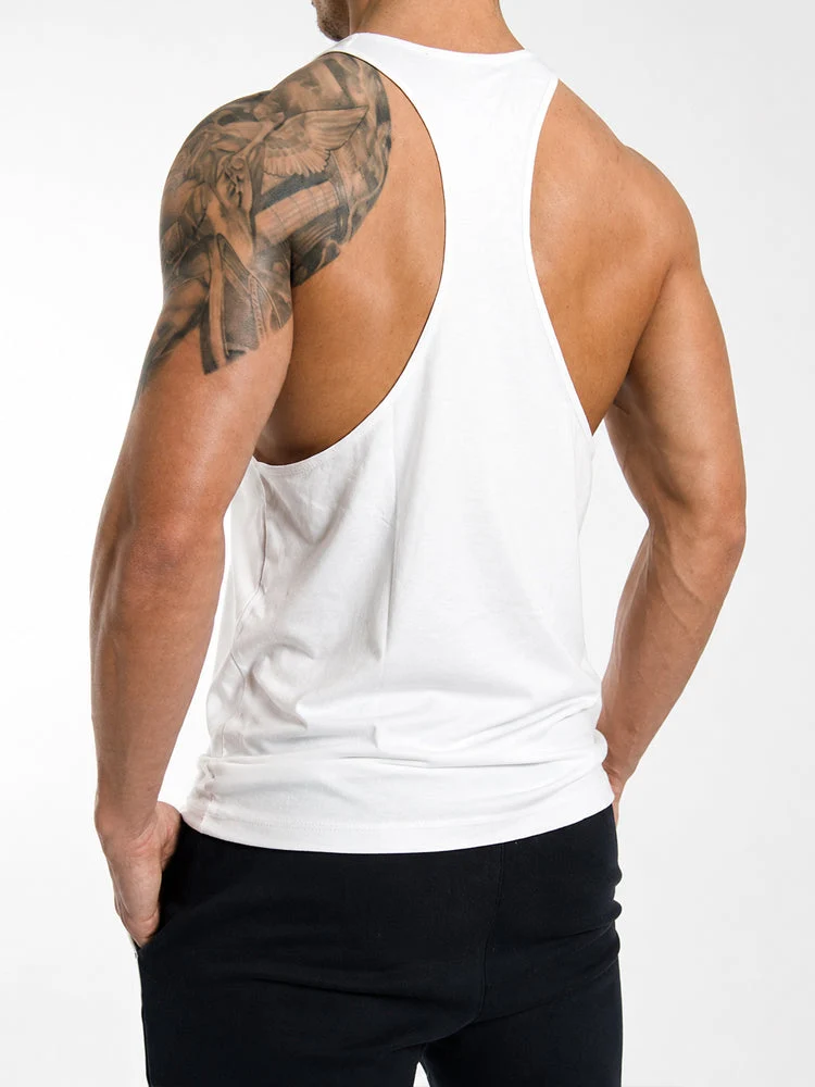 Stringer Tank Top 'Gym Warriors' - Weiß