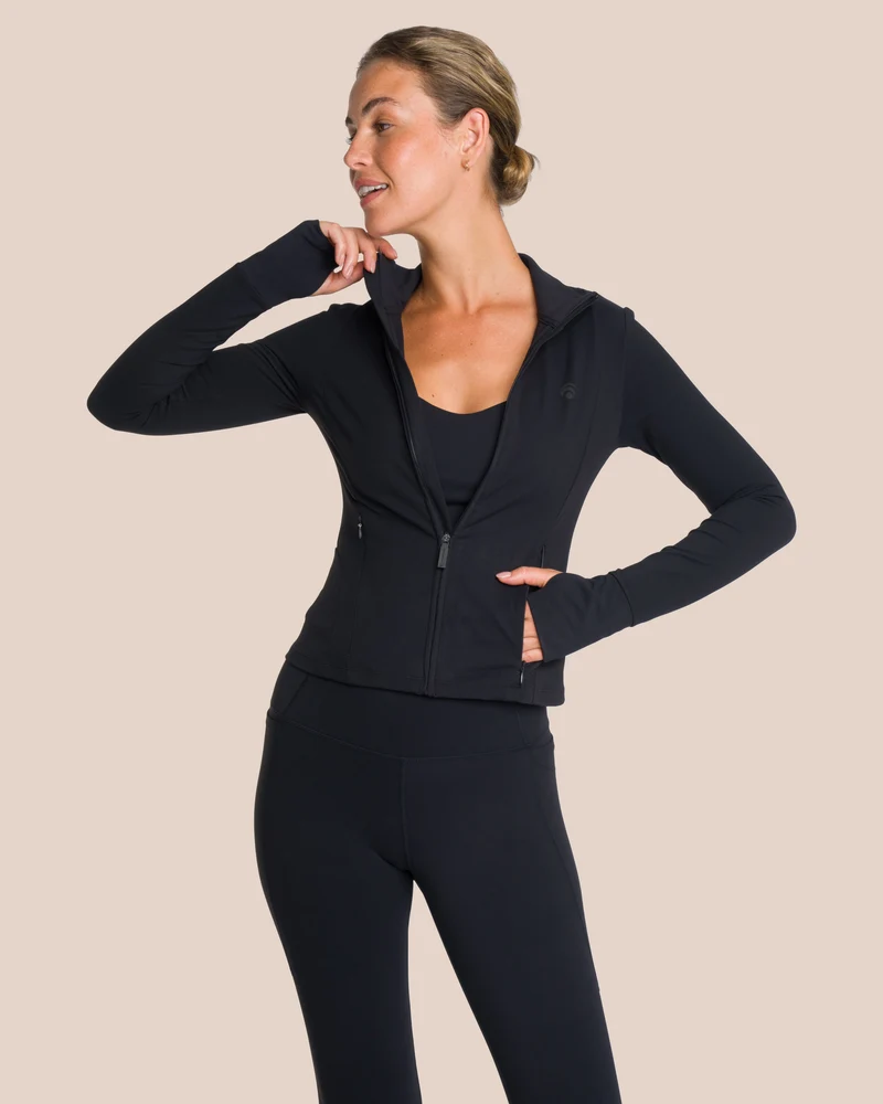 Shania Top Zip Set Deluxe - Black