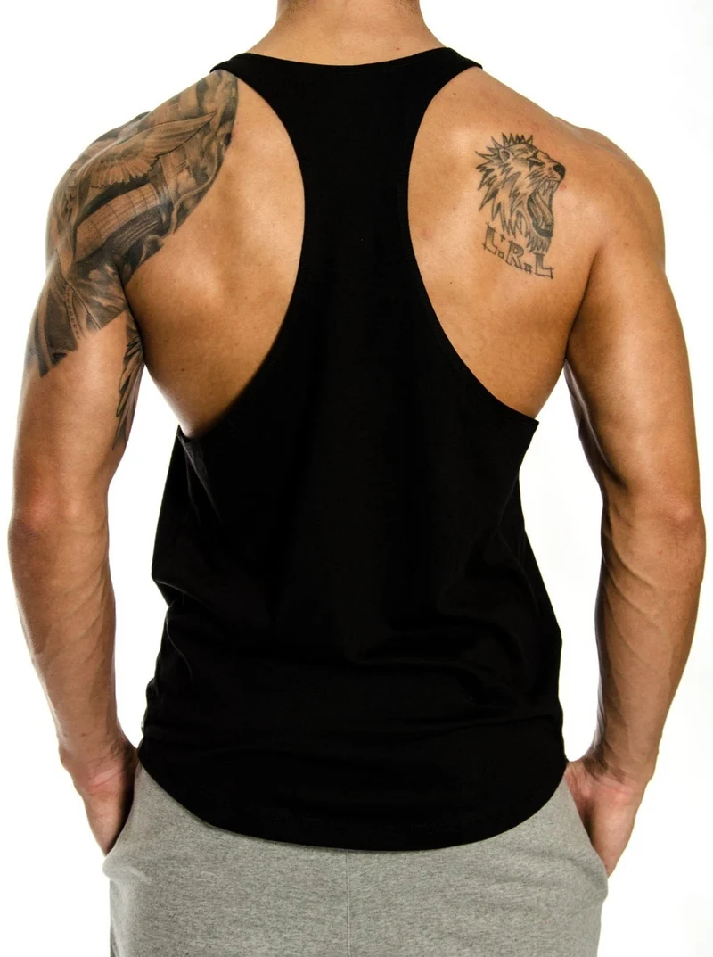 Stringer Tank Top 'Warrior Flag' - Schwarz