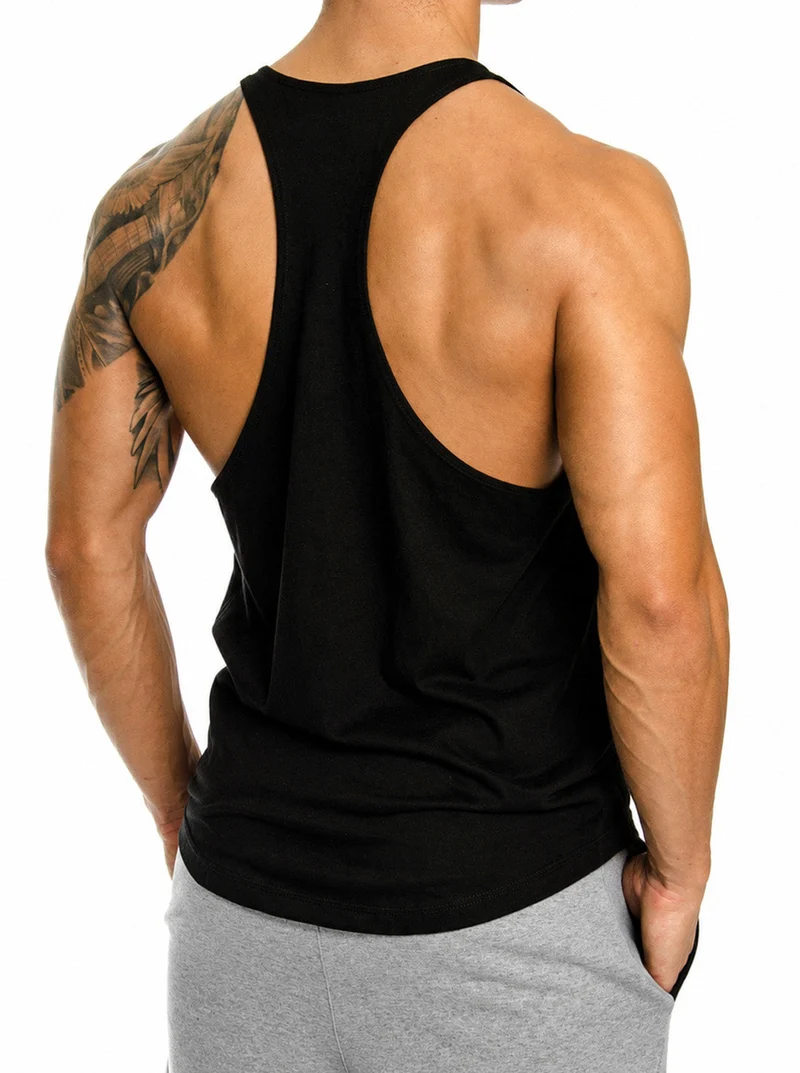 Stringer Tank Top 'Veni Vidi Vici' - Schwarz