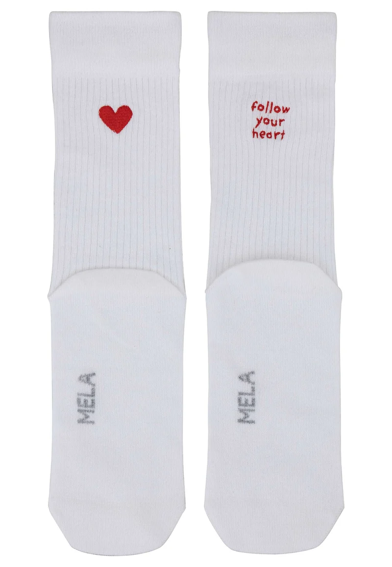 Gerippte Socken Stickerei 2 Paare