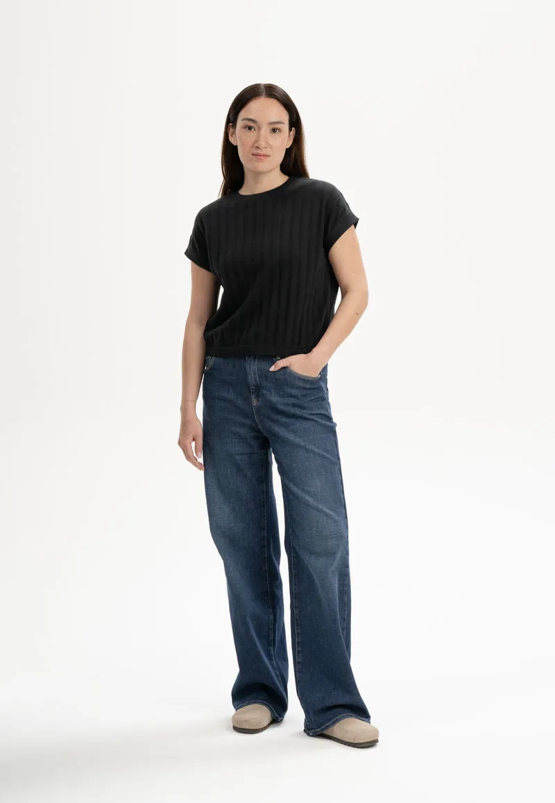 Strukturiertes Strick T-Shirt Style BHARI