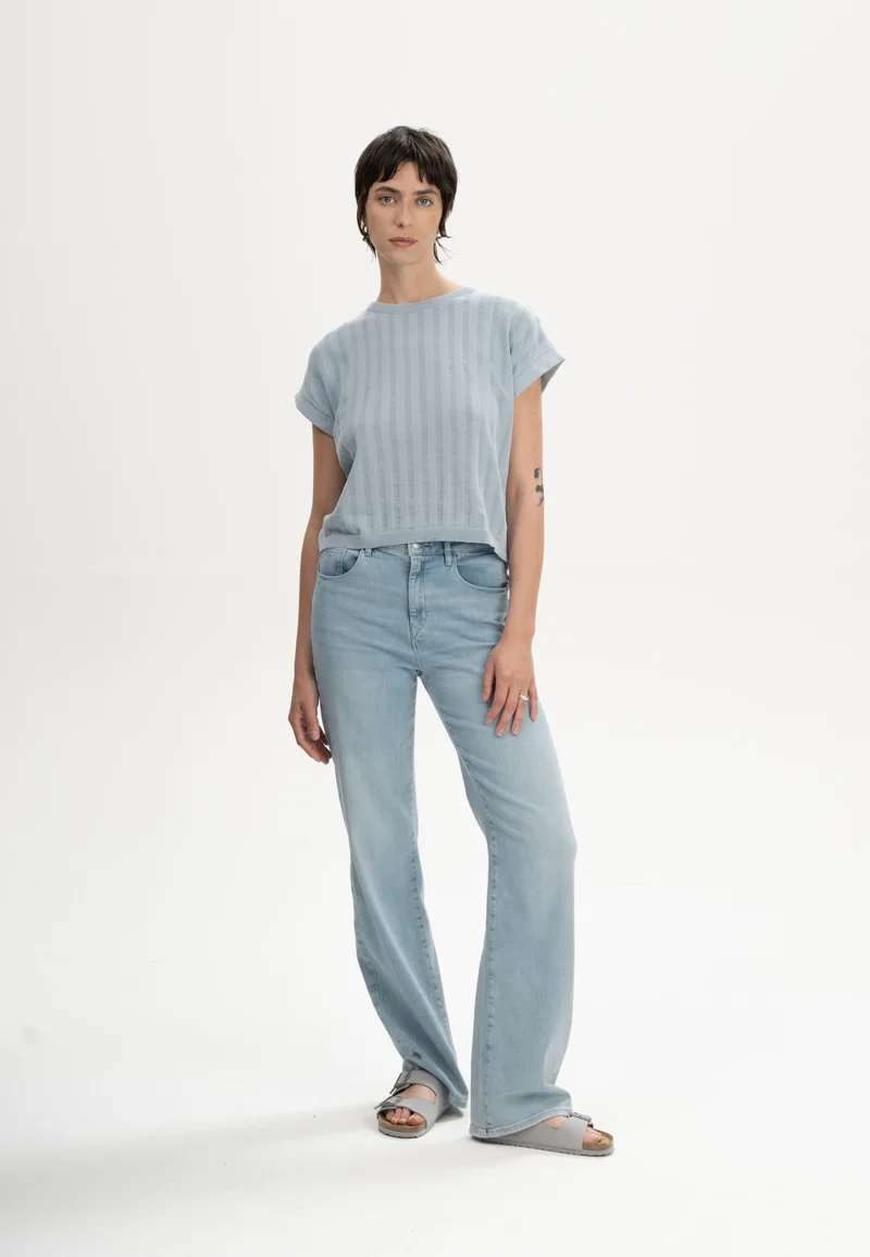 Strukturiertes Strick T-Shirt Style BHARI