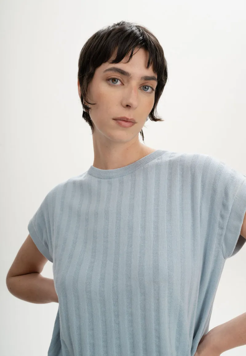 Strukturiertes Strick T-Shirt Style BHARI
