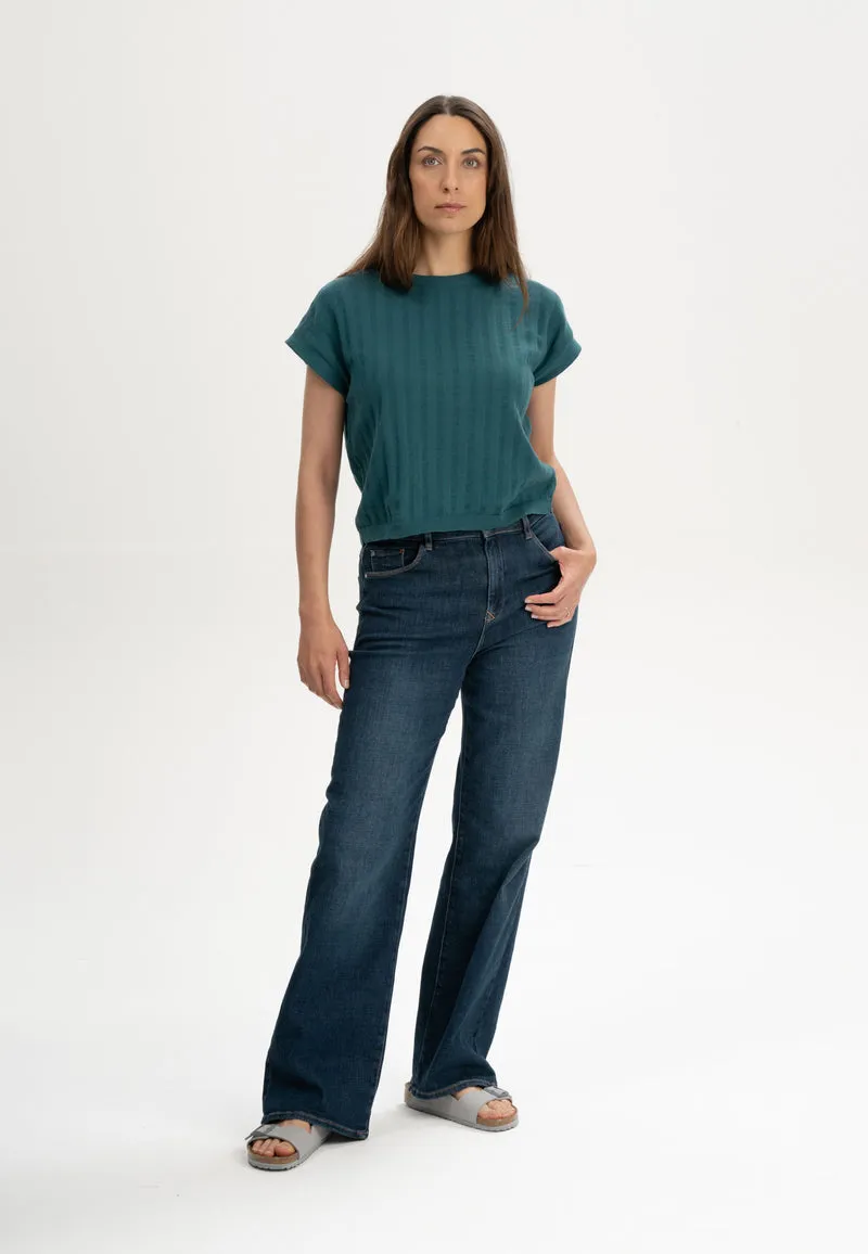 Strukturiertes Strick T-Shirt Style BHARI