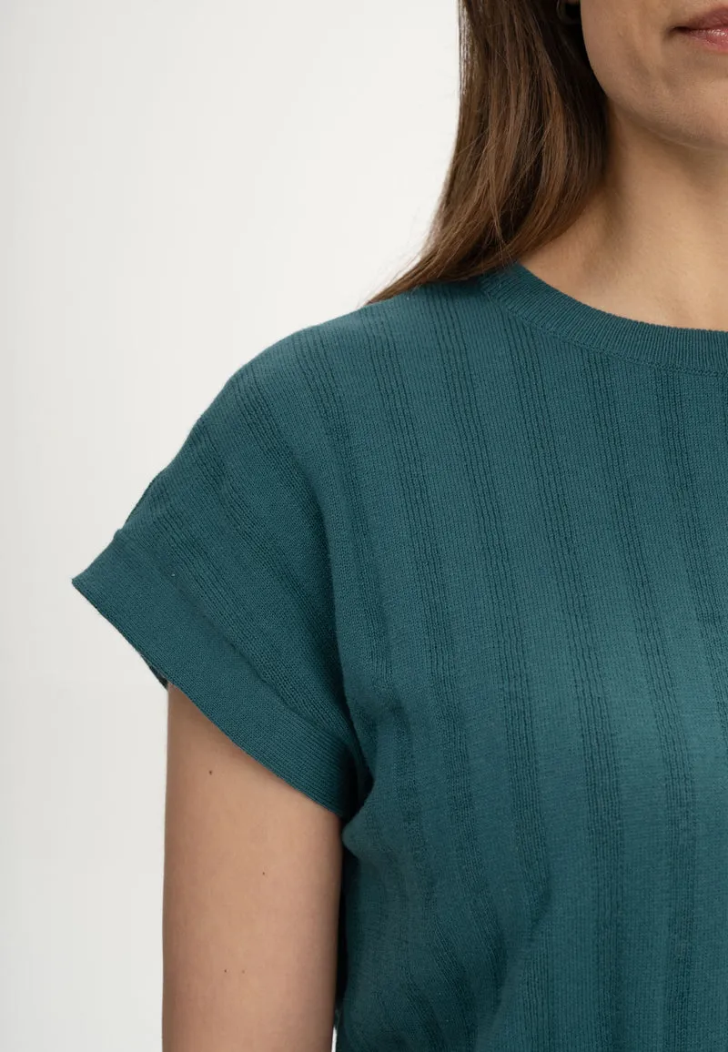 Strukturiertes Strick T-Shirt Style BHARI