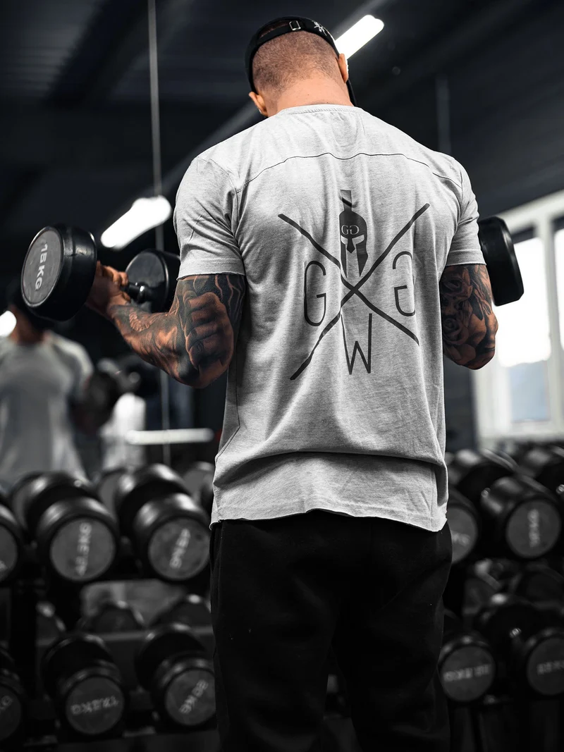 Gym T-Shirt 'Warrior' - Grau