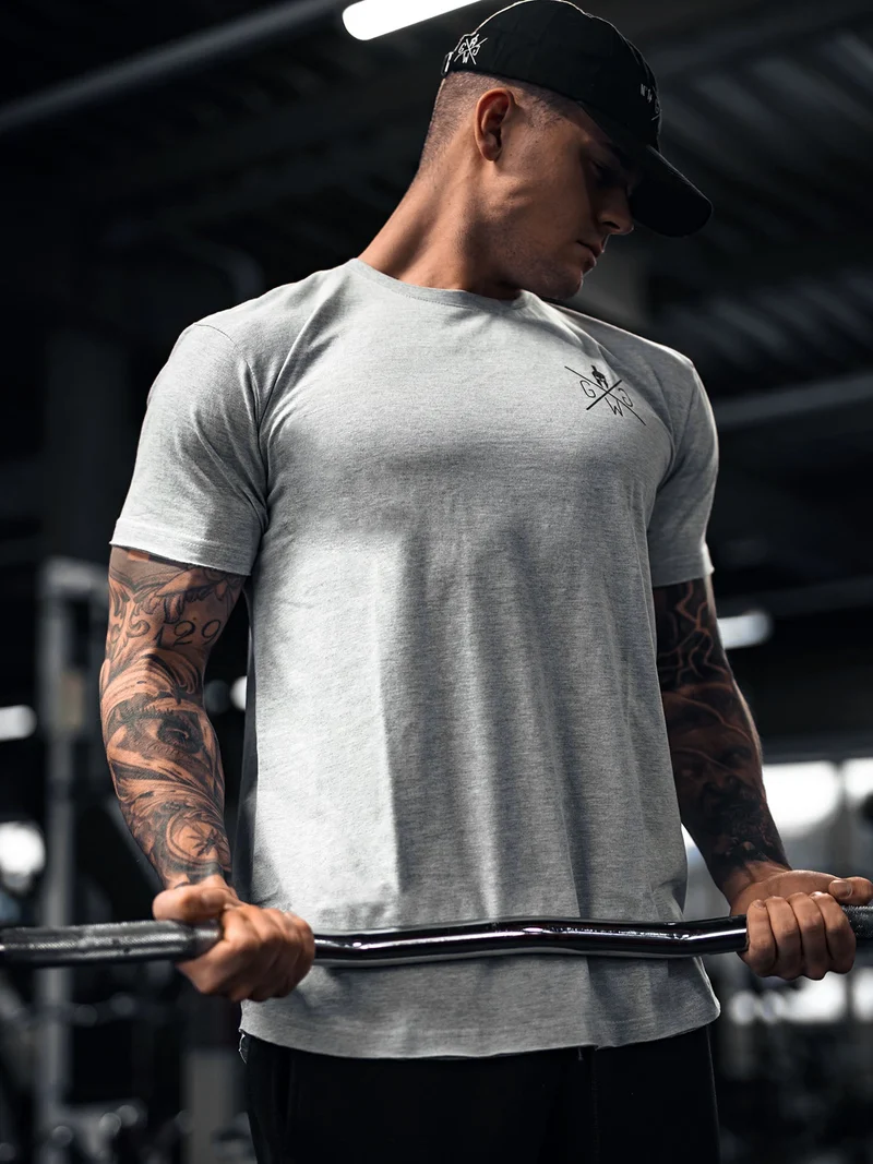 Gym T-Shirt 'Warrior' - Grau