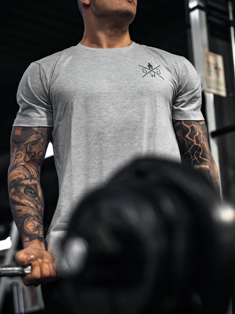 Gym T-Shirt 'Warrior' - Grau