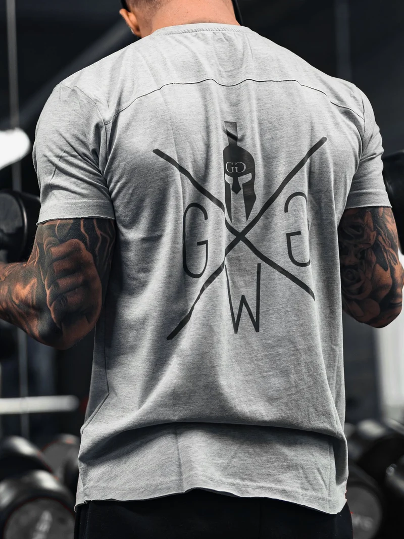 Gym T-Shirt 'Warrior' - Grau