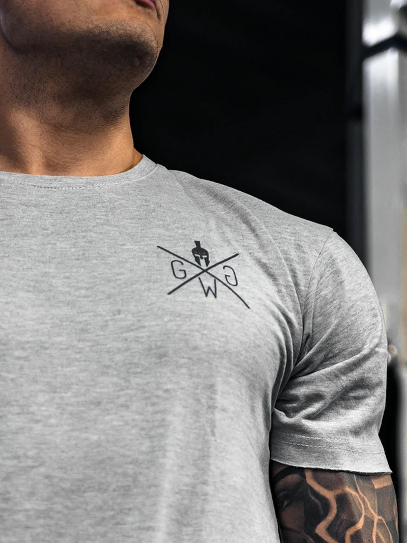 Gym T-Shirt 'Warrior' - Grau