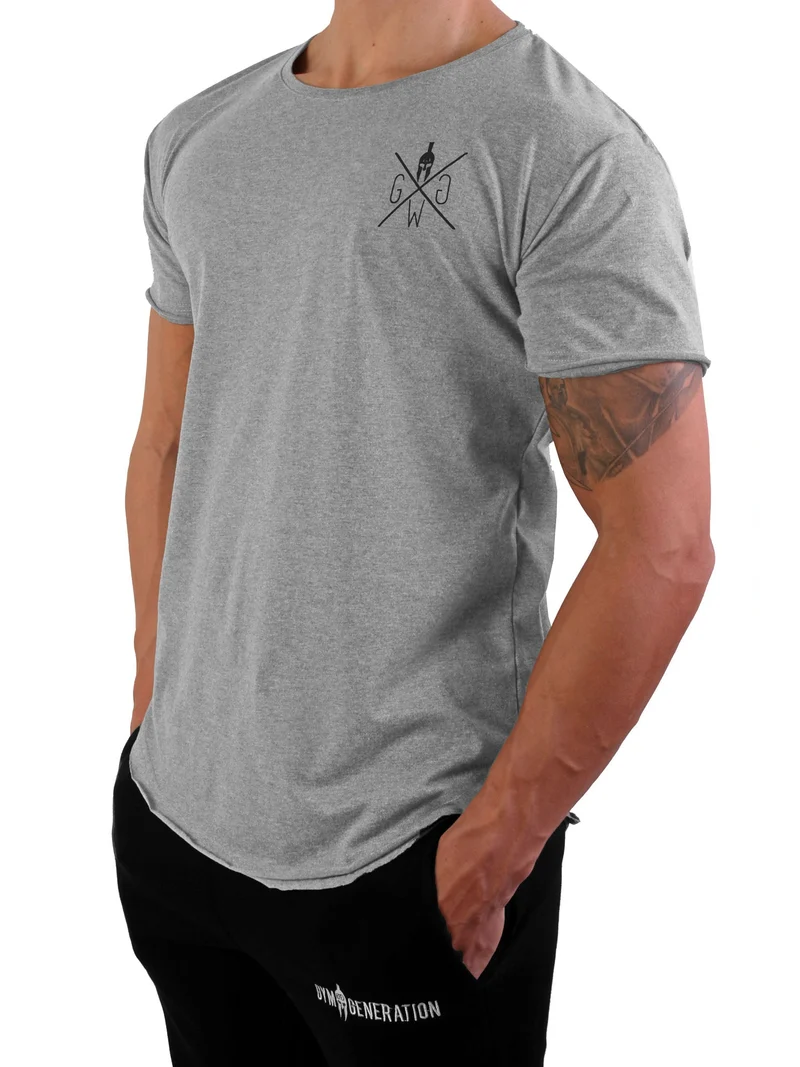 Gym T-Shirt 'Warrior' - Grau