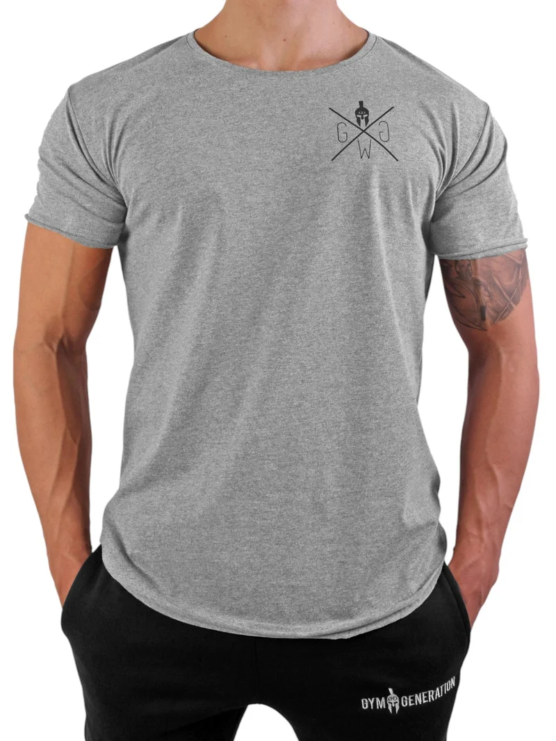 Gym T-Shirt 'Warrior' - Grau