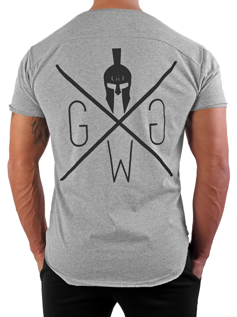 Gym T-Shirt 'Warrior' - Grau