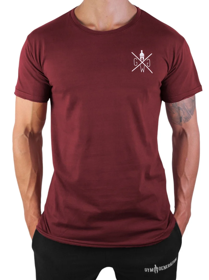 Gym T-Shirt 'Warrior' - Bordeaux