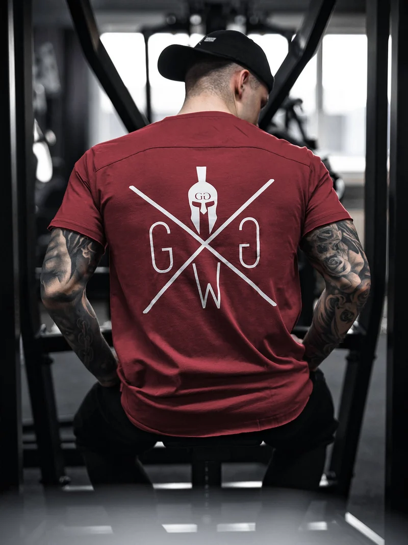 Gym T-Shirt 'Warrior' - Bordeaux