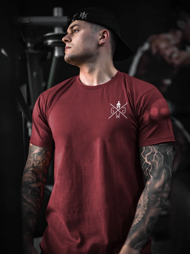 Gym T-Shirt 'Warrior' - Bordeaux