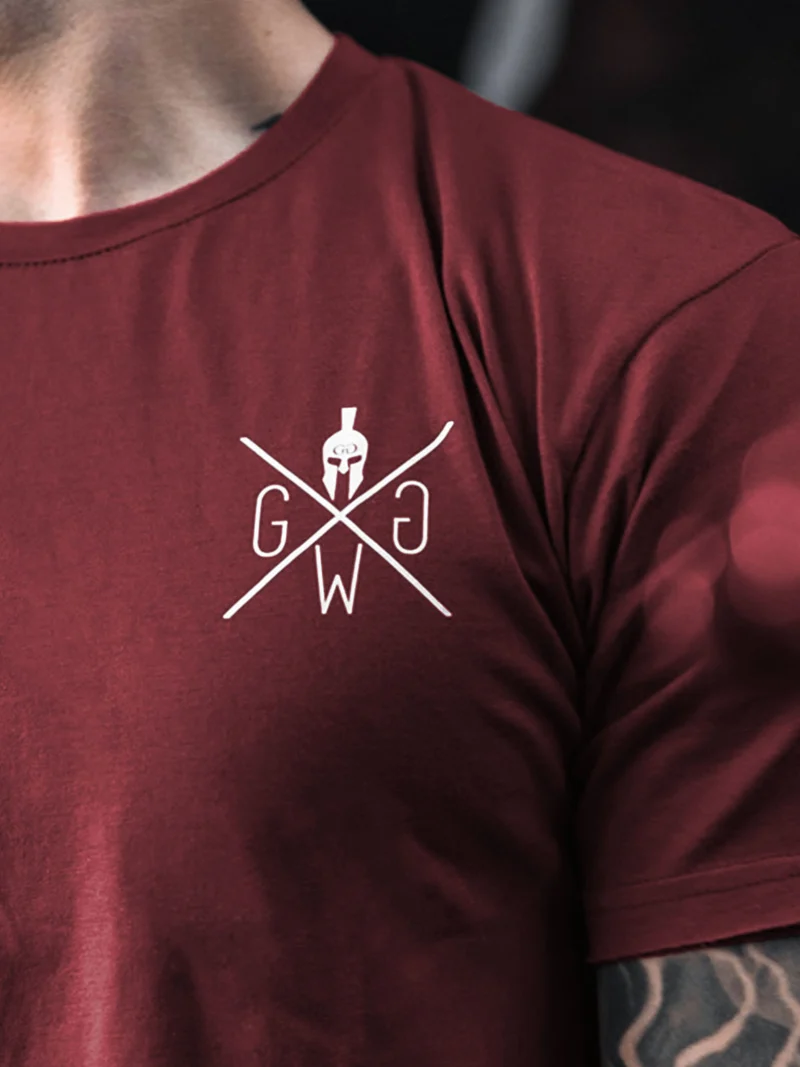 Gym T-Shirt 'Warrior' - Bordeaux