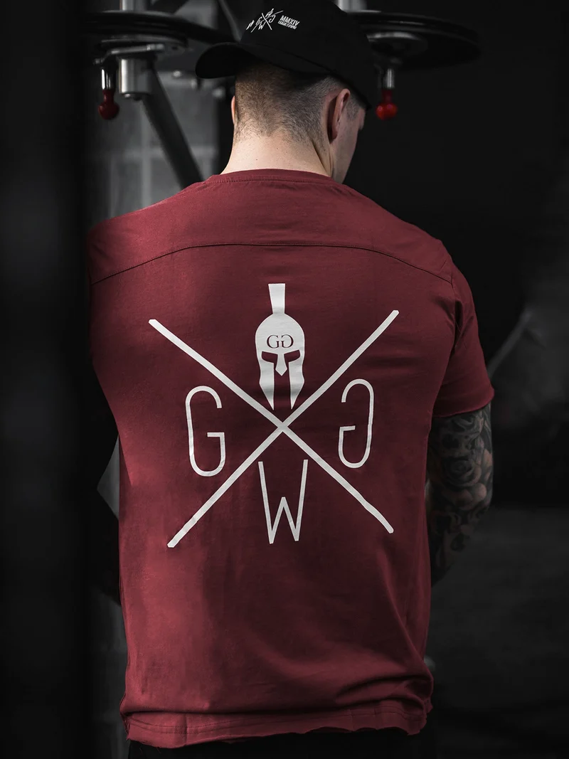 Gym T-Shirt 'Warrior' - Bordeaux