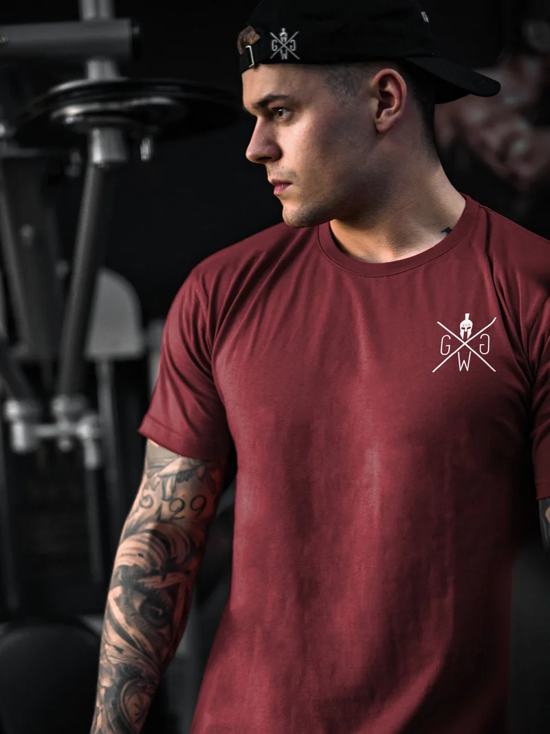 Gym T-Shirt 'Warrior' - Bordeaux