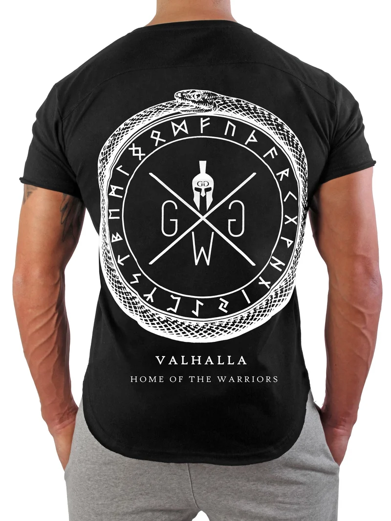 Gym T-Shirt 'Valhalla' - Schwarz