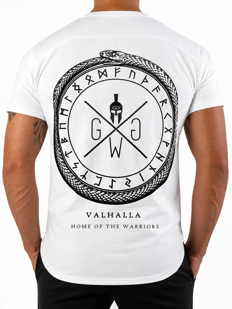 Gym T-Shirt 'Valhalla' - Weiß