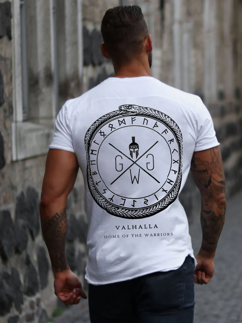 Gym T-Shirt 'Valhalla' - Weiß