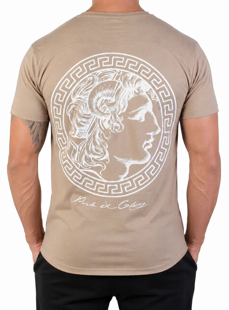 Gym T-Shirt 'Alexander the Great' - Beige