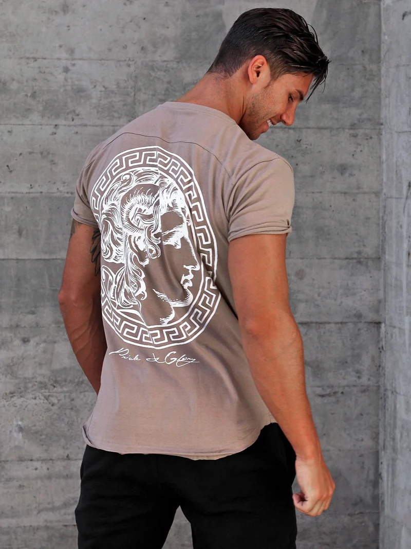 Gym T-Shirt 'Alexander the Great' - Beige