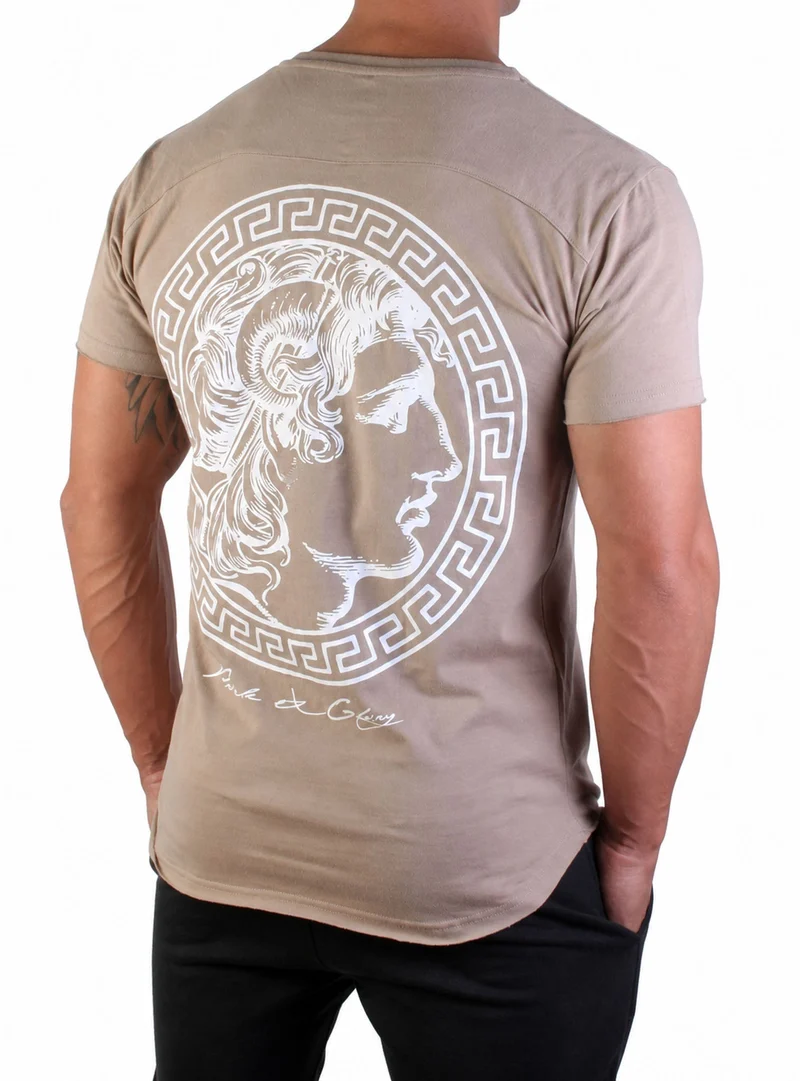 Gym T-Shirt 'Alexander the Great' - Beige