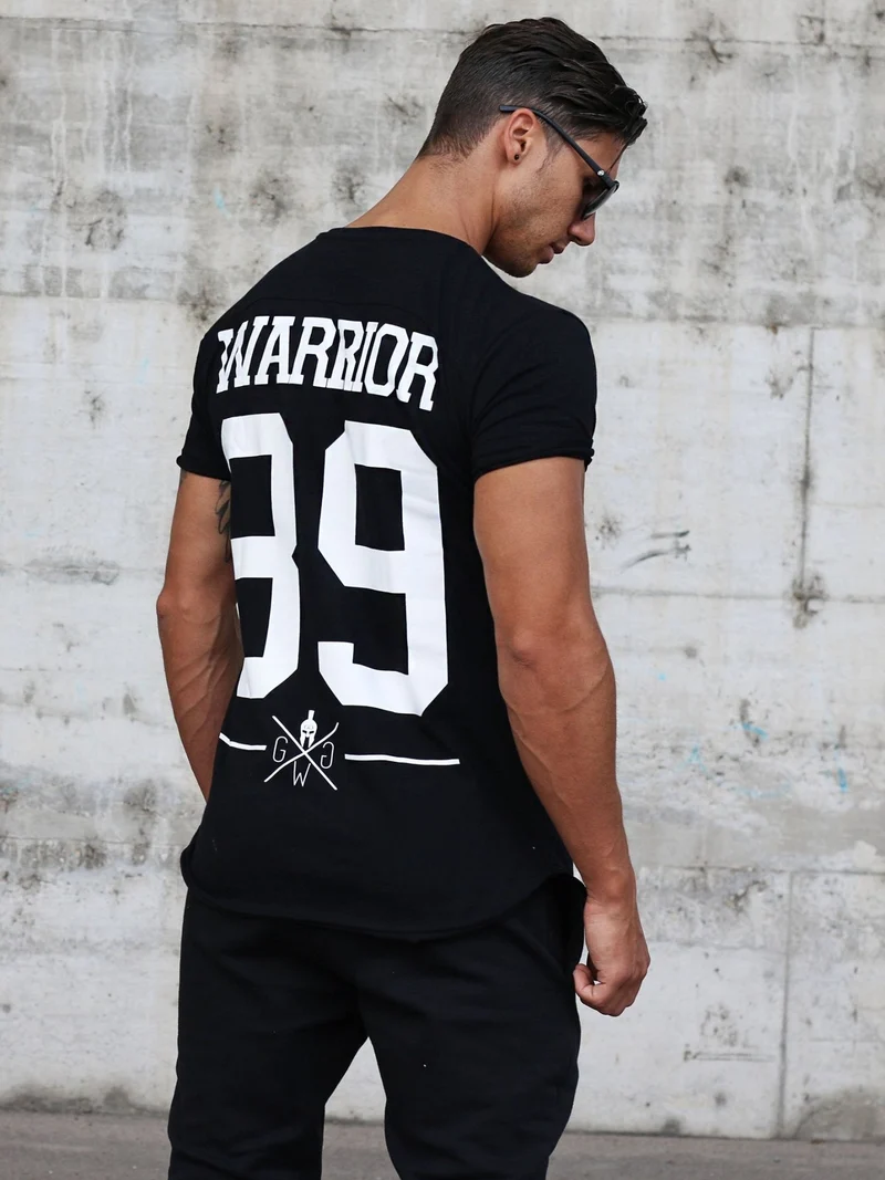 Gym T-Shirt 'Warrior 89' - Schwarz
