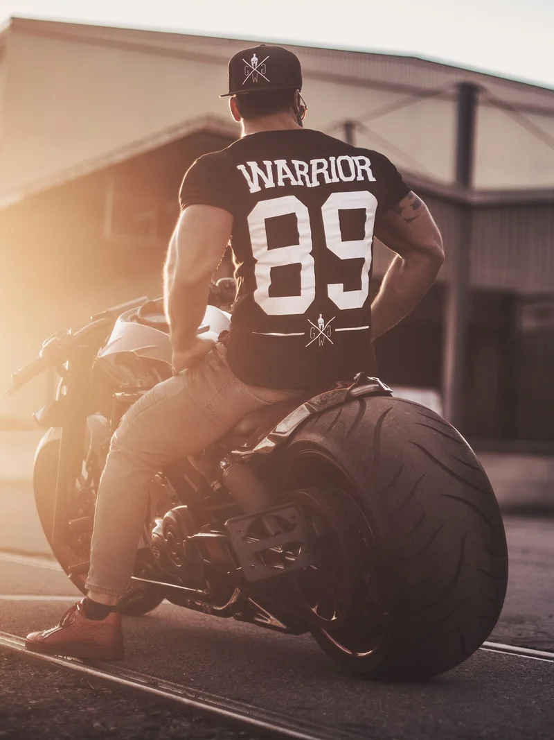 Gym T-Shirt 'Warrior 89' - Schwarz