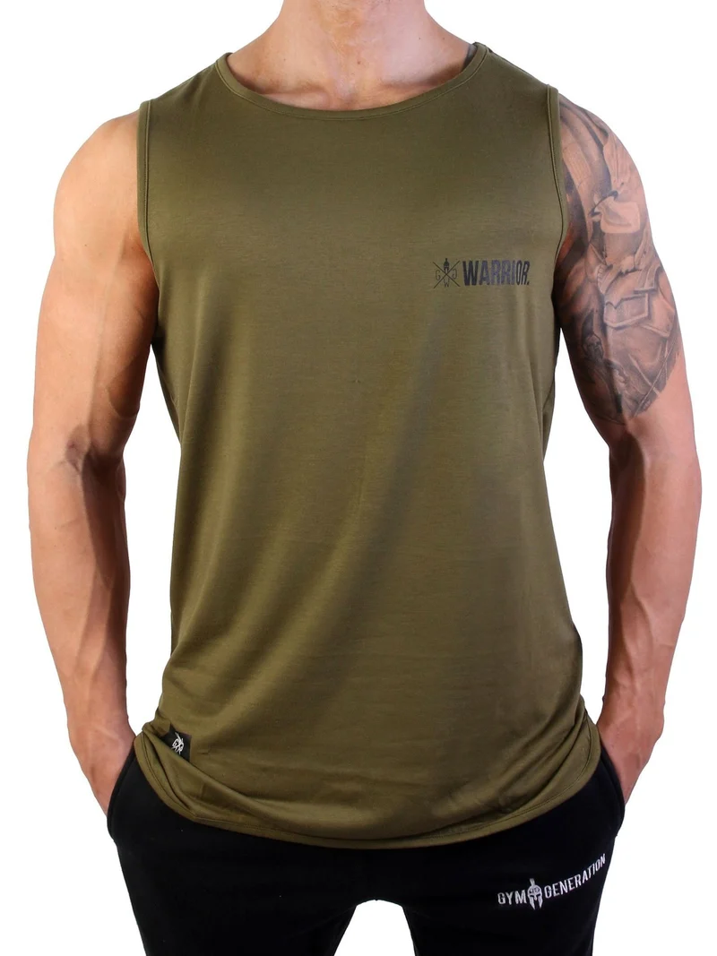 Fitness Tank Top 'Warrior' - Olive