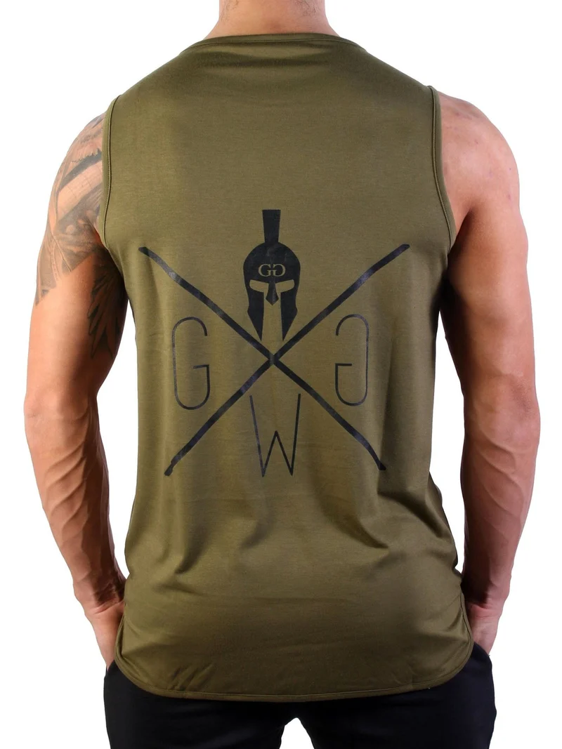 Fitness Tank Top 'Warrior' - Olive