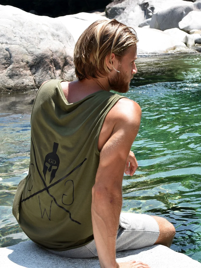 Fitness Tank Top 'Warrior' - Olive
