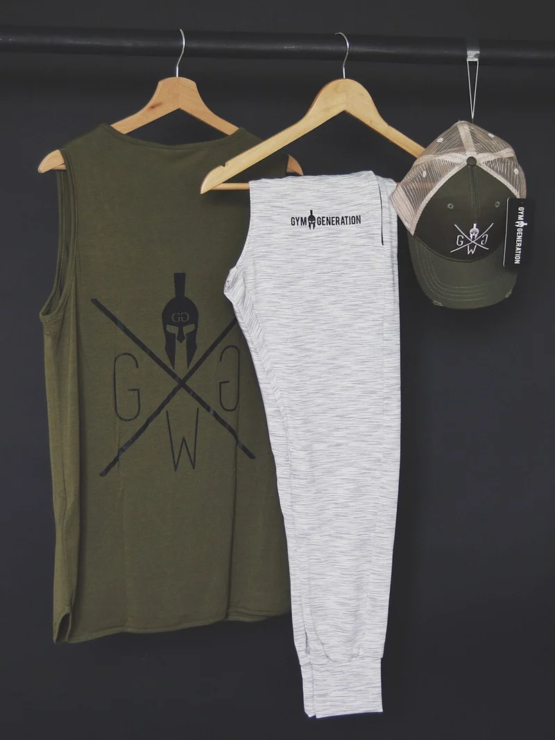 Fitness Tank Top 'Warrior' - Olive