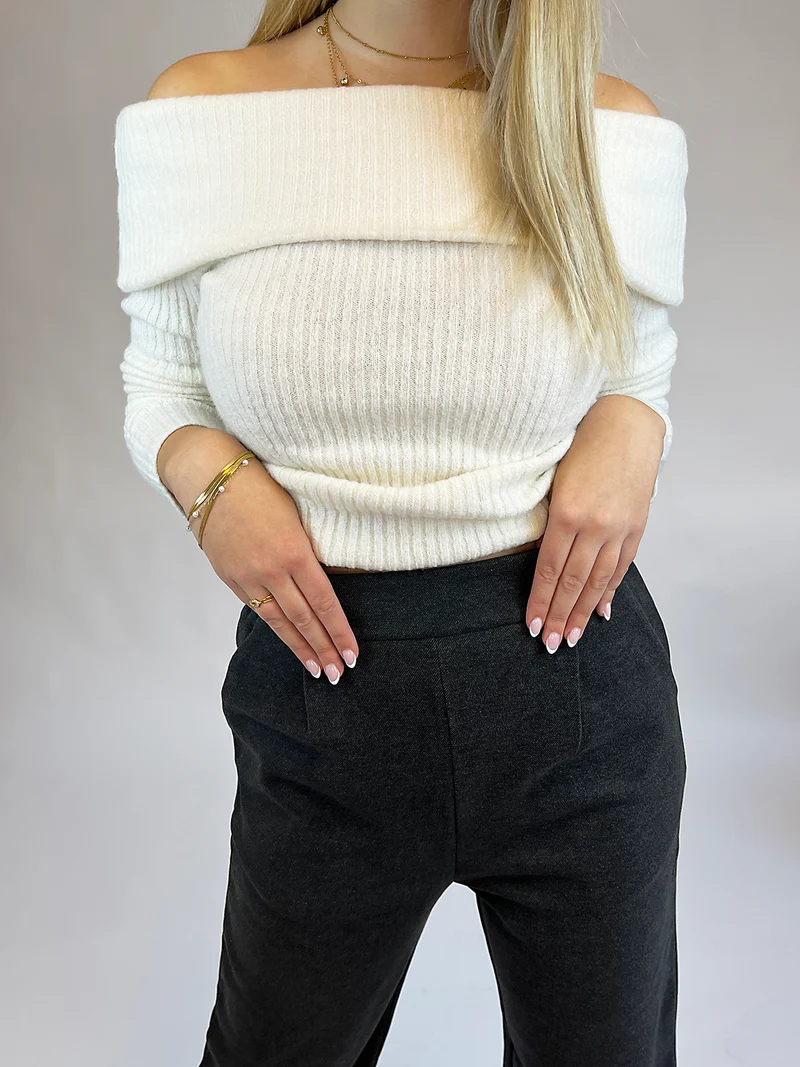 BOGILVY - Damen Thermo-Anzughose für die kälteren Tage, Straight Fit, High Waist, Anthrazit