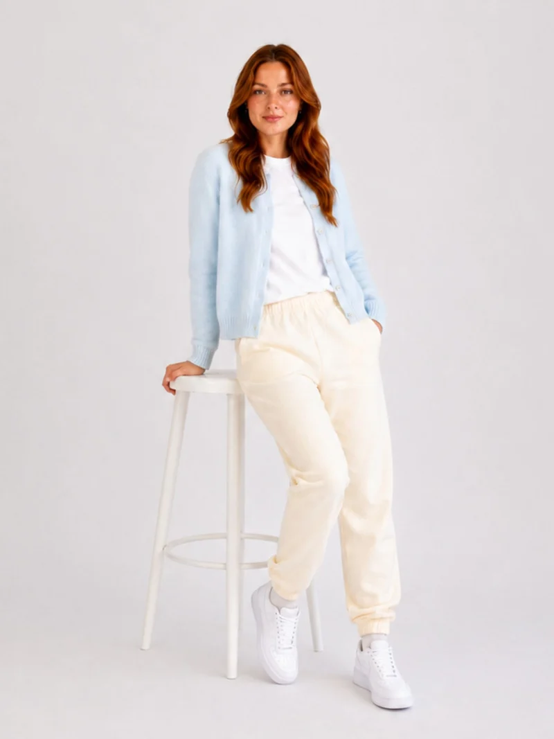 BOGILVY - STELLA, Straight Fit, Sweatpants, Mid Rise, VANILLE ICE